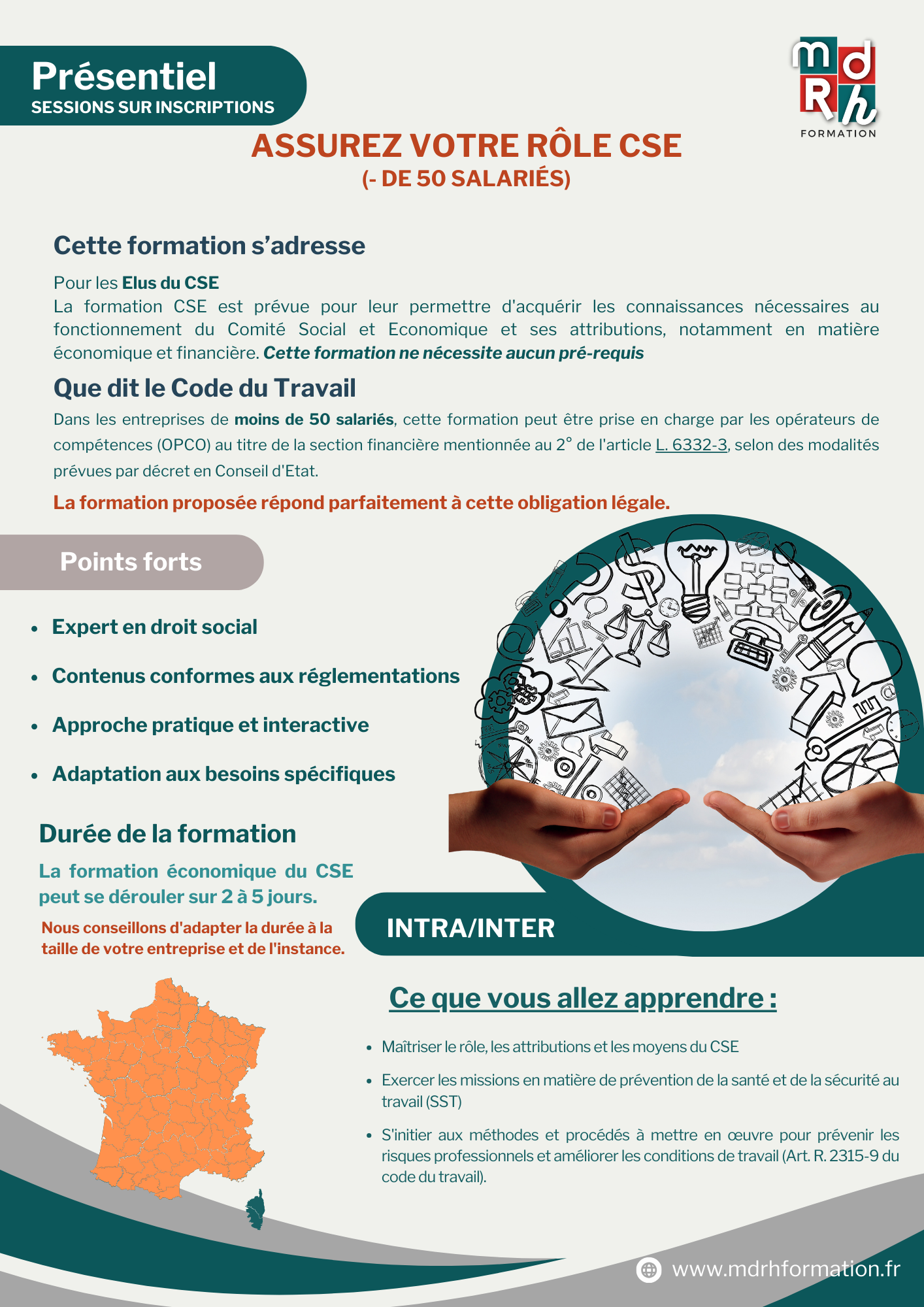Mdrh Formation – Programmes - ASSUREZ VOTRE ROLE CSE (DE 11 à 50 salariés)