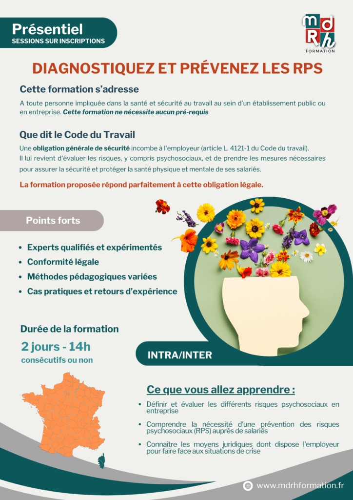 Mdrh Formation – Programmes - DIAGNOSTIQUEZ ET PREVENEZ LES RPS