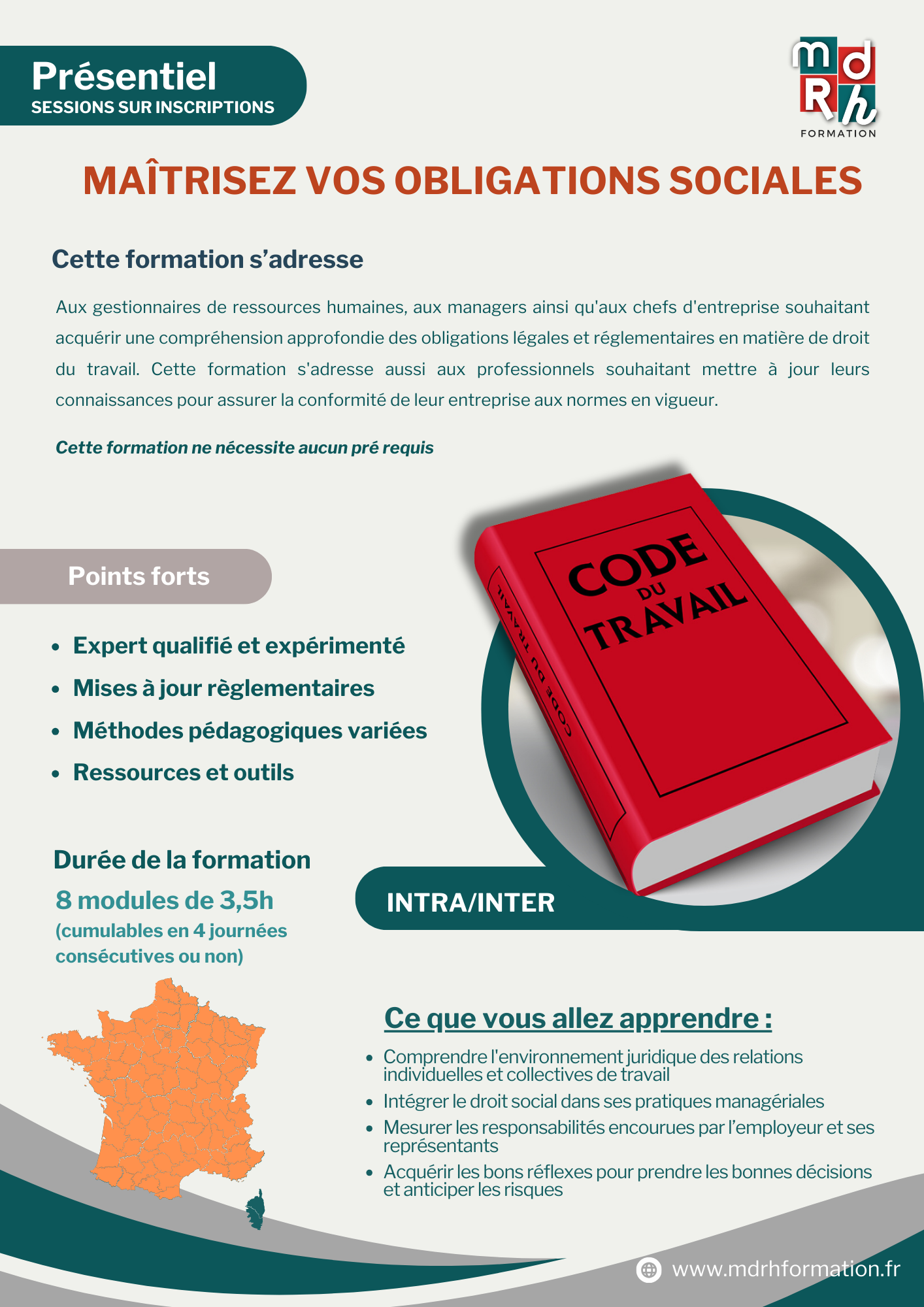 Mdrh Formation – Programmes - MAITRISEZ VOS OBLIGATIONS SOCIALES