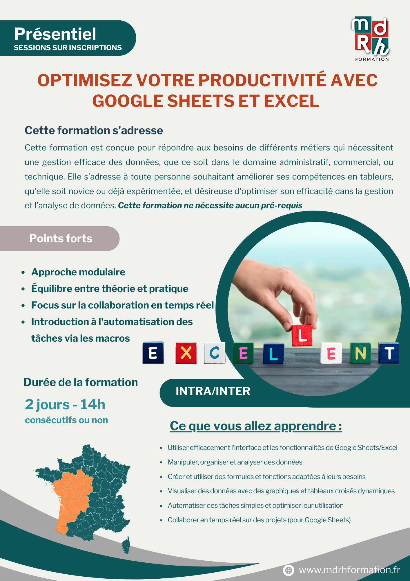 Mdrh Formation – Programme- GOOGLE SHEET OU EXCEL