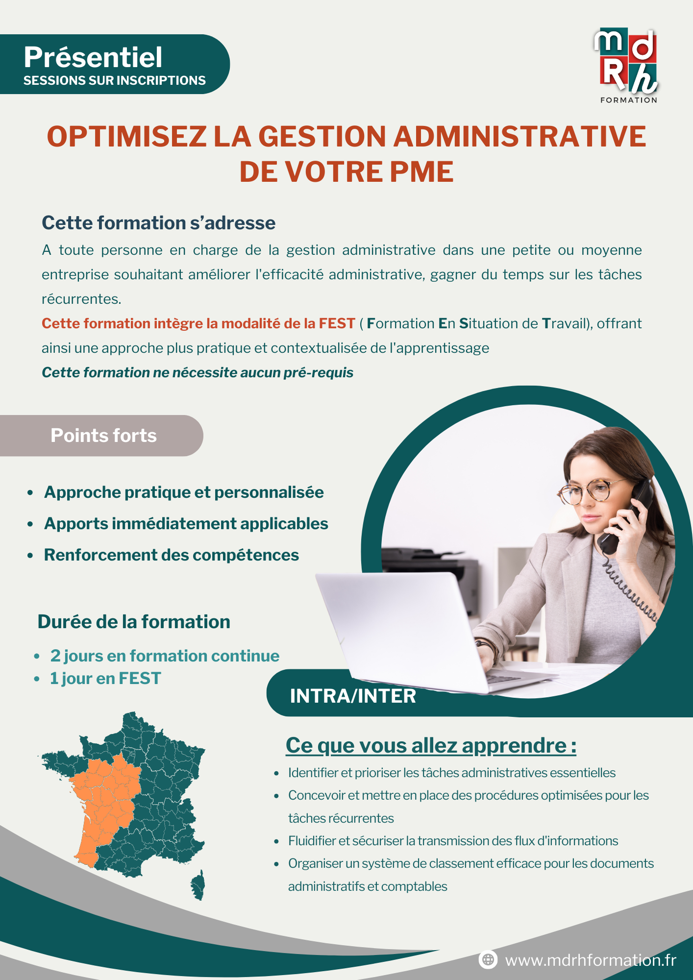 Mdrh Formation – Programme -OPTIMISEZ LA GESTION ADM DE VOTRE PME